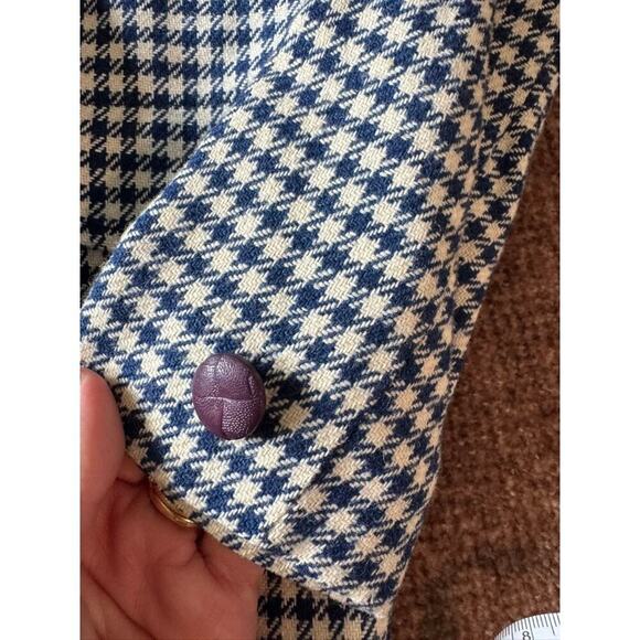 Elegant Heir Vintage Houndstooth Wool Jacket Belt‎ - 4/5T - Picture 9 of 9